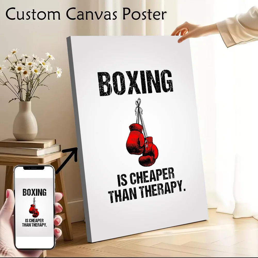 Cheaper Best Boxing Quote Poster Canvas Wall Art Personalized Print Modern Painting Perfect Gift for Room Decorations Wand Deko