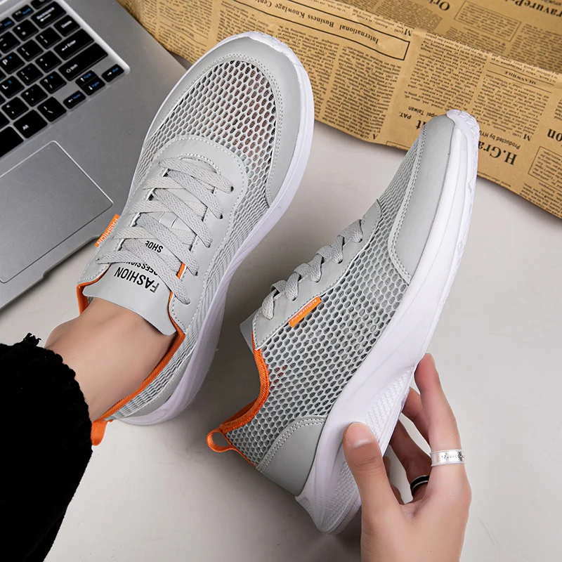 Men's Casual Shoes Wear-Resistant Fashion Breathable Trendy All-match Comfortable Outdoor Round Toe Platform Shoes Spring Main