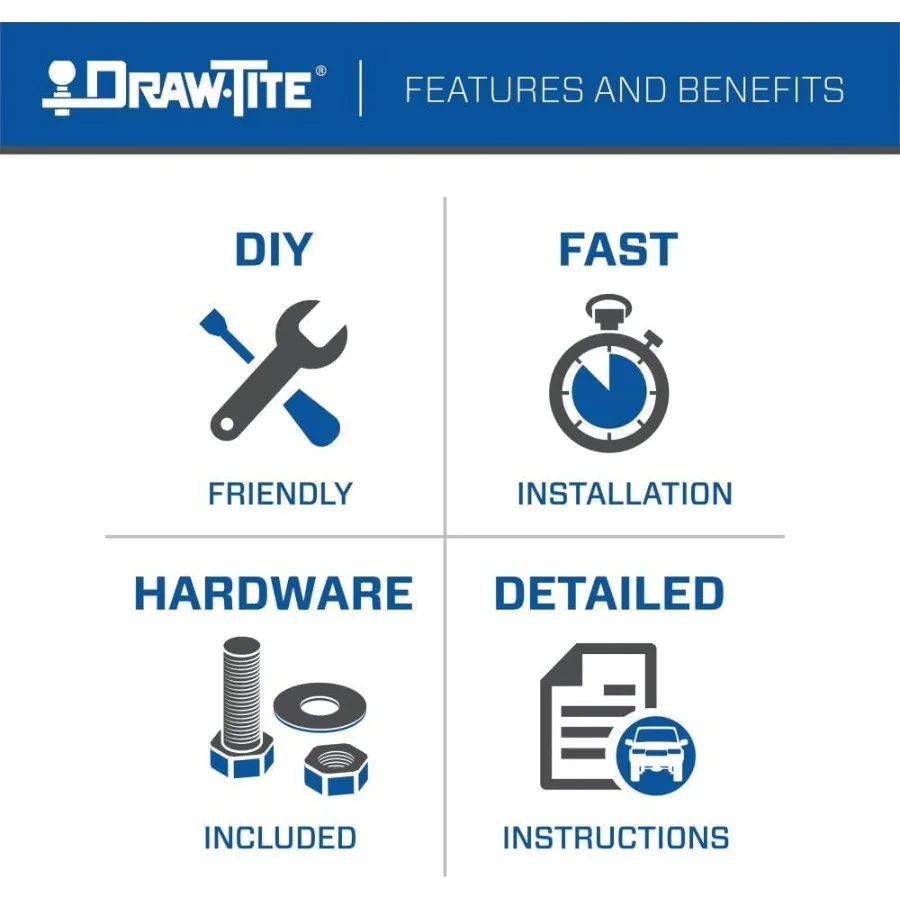 Kelas 1 Trailer Hitch 11 4 Inch Square Receiver Kompatibel dengan Model Honda Civic Silakan Periksa Aplikasi Kendaraan