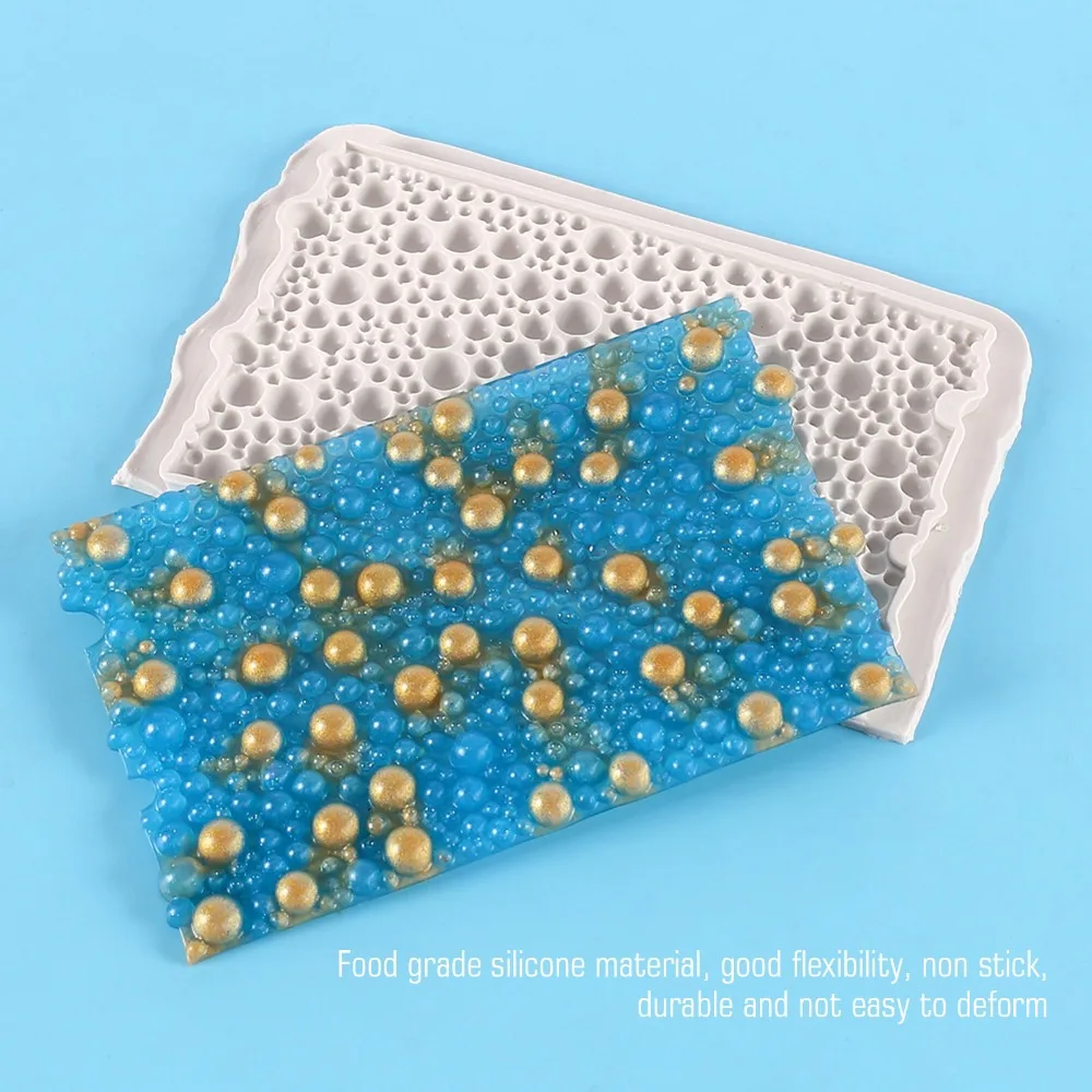 Reusable Silicone Silicone Mold Flexible Pearl Texture Cake Decorating Mold Heat Resistant Cake Border Mold Dessert Shop