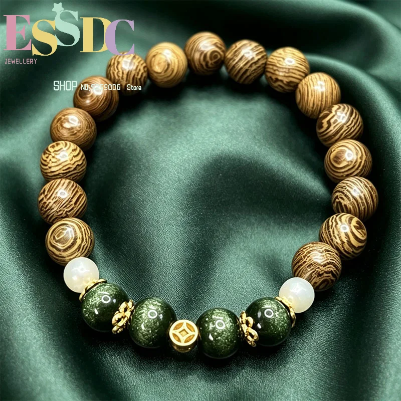 Natural wooden bracelet multi-beaded beads Buddhist bead bracelets retro single circle toy hand ornaments the first choice