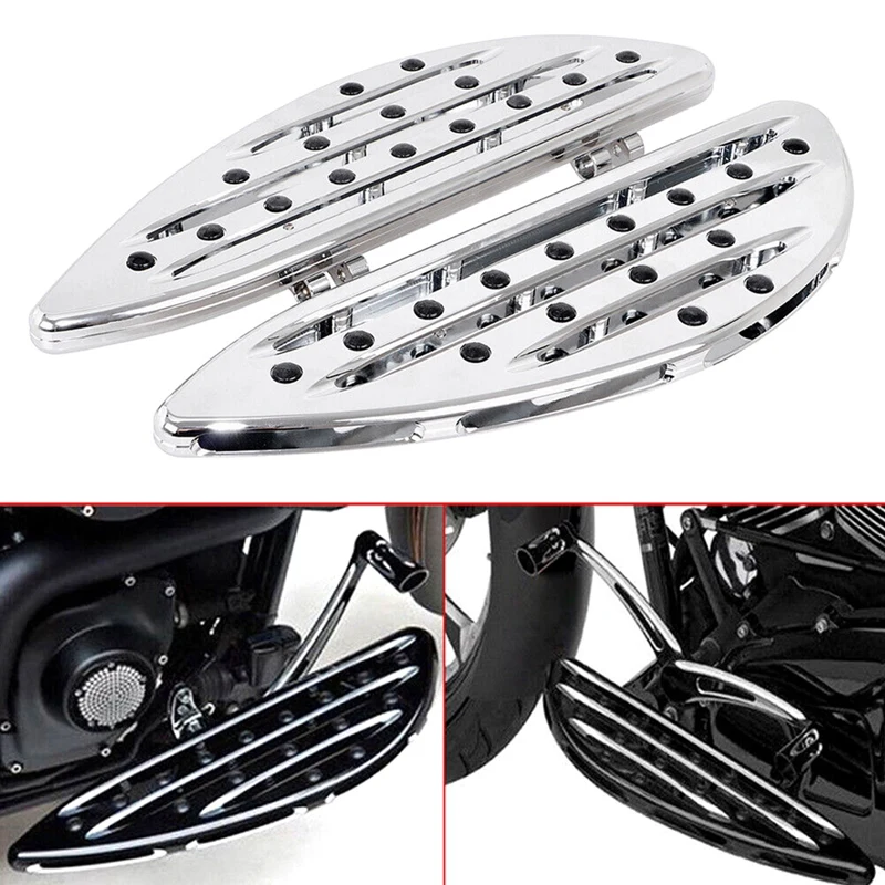 Chrome Driver Stretched Floorboards Foot Boards For  Touring FLHT Fatboy Replacement Accessories