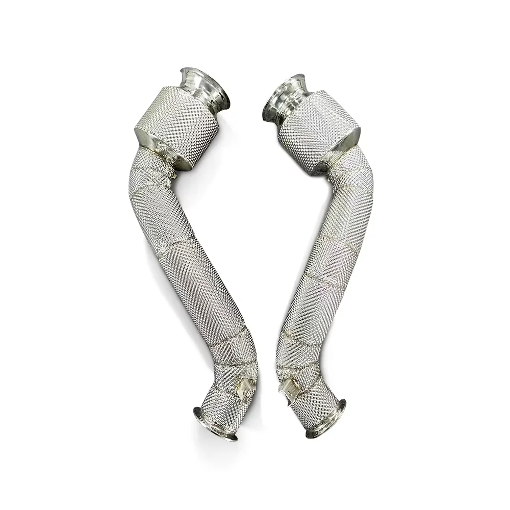 

For McLaren GT 4.0T 2019-2023 Downpipe With Heat Shield High Performance Exhaust Modified Racing Performance Factory Direct