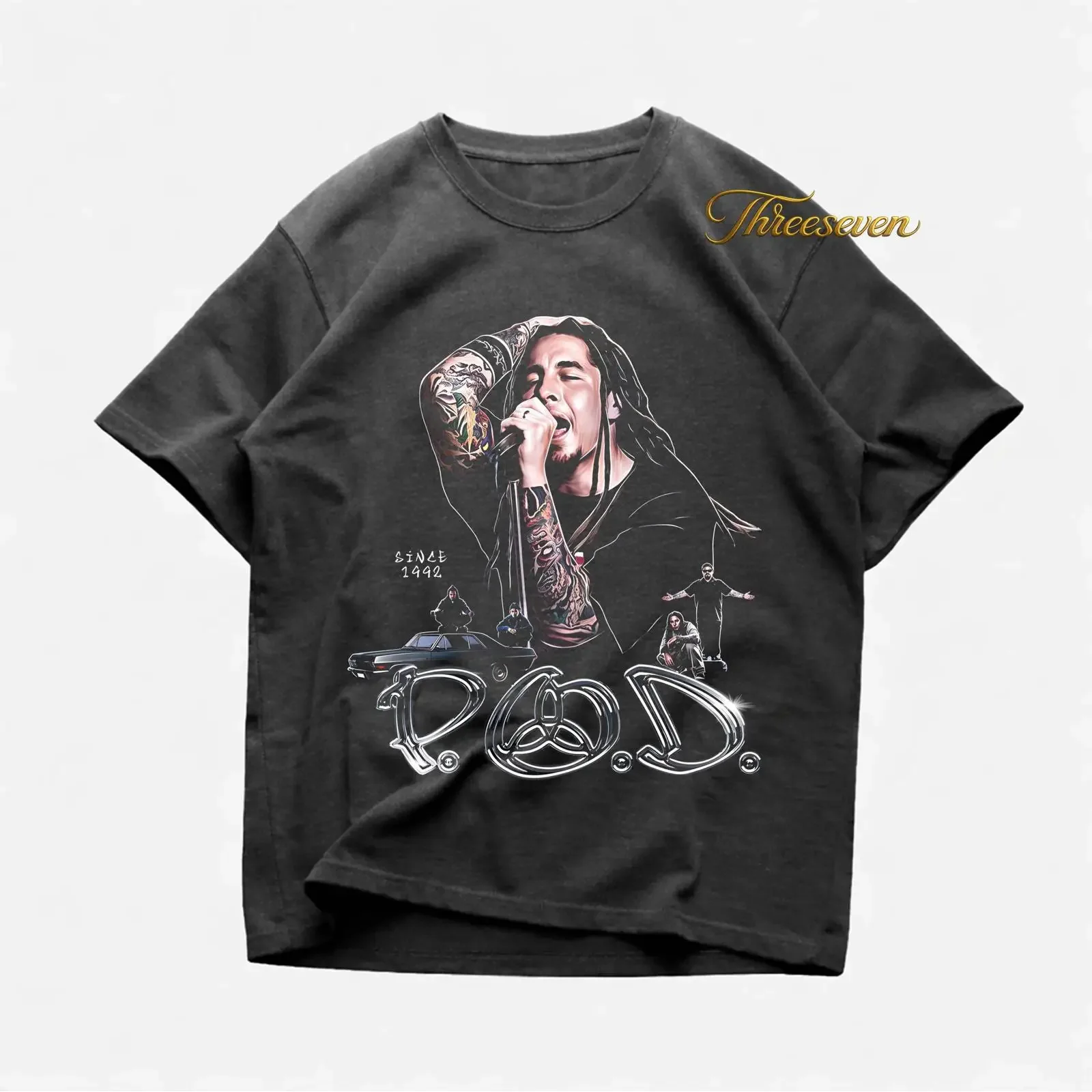 T-shirt POD Rocker Clothing OD Merch Alive Youth of the Nation Goodbye for Now Satellite Album vintage délavé décontracté