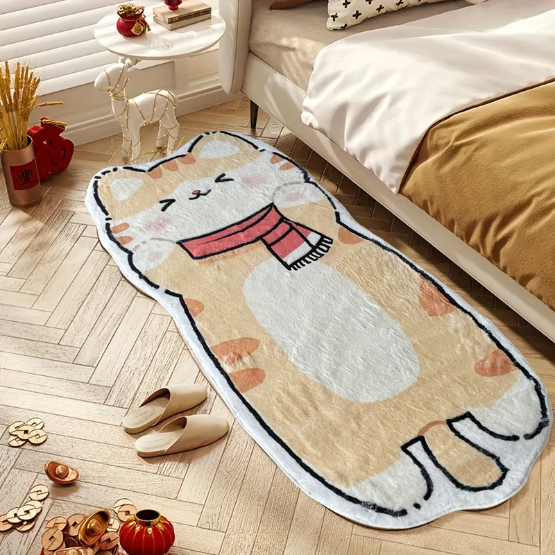 VIKAMA Cute Capybara Rug Warmth-Retaining & Non-Slip Bedroom Entrance & Bedside Mat Laundry Room Rug Home Decor