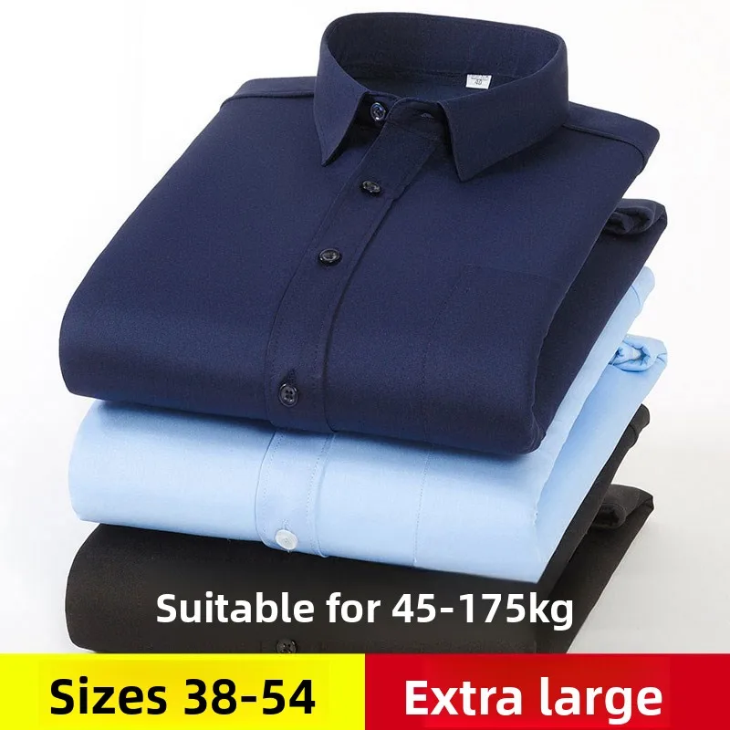 

Men's Winter Thickened Long Sleeve Shirt Fleece Lined Casual Business Casual Pure Color plus Size Large Size Polyester Fiber
