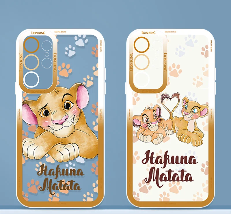 D-isneys Lion King For Samsung Galaxy S24 S23 S22 S21 S20 FE Ultra Plus S10 A01 A20 Lite 5G Angel Eyes Phone Case