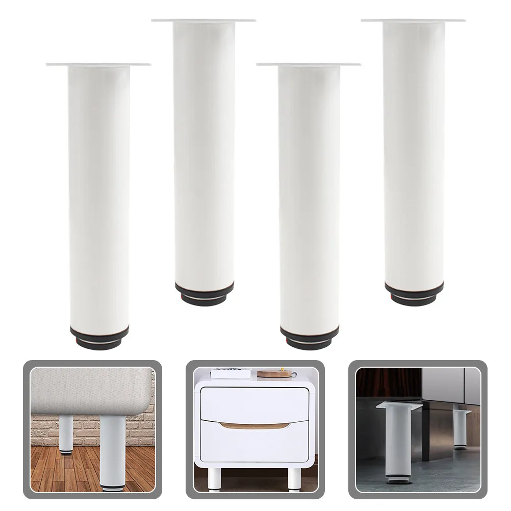 4Pcs Adjustable Furniture Legs Metal Smooth Surface Long Service Life for Sofa TV Cabinet Dresser Table Desk Bed Frame Support
