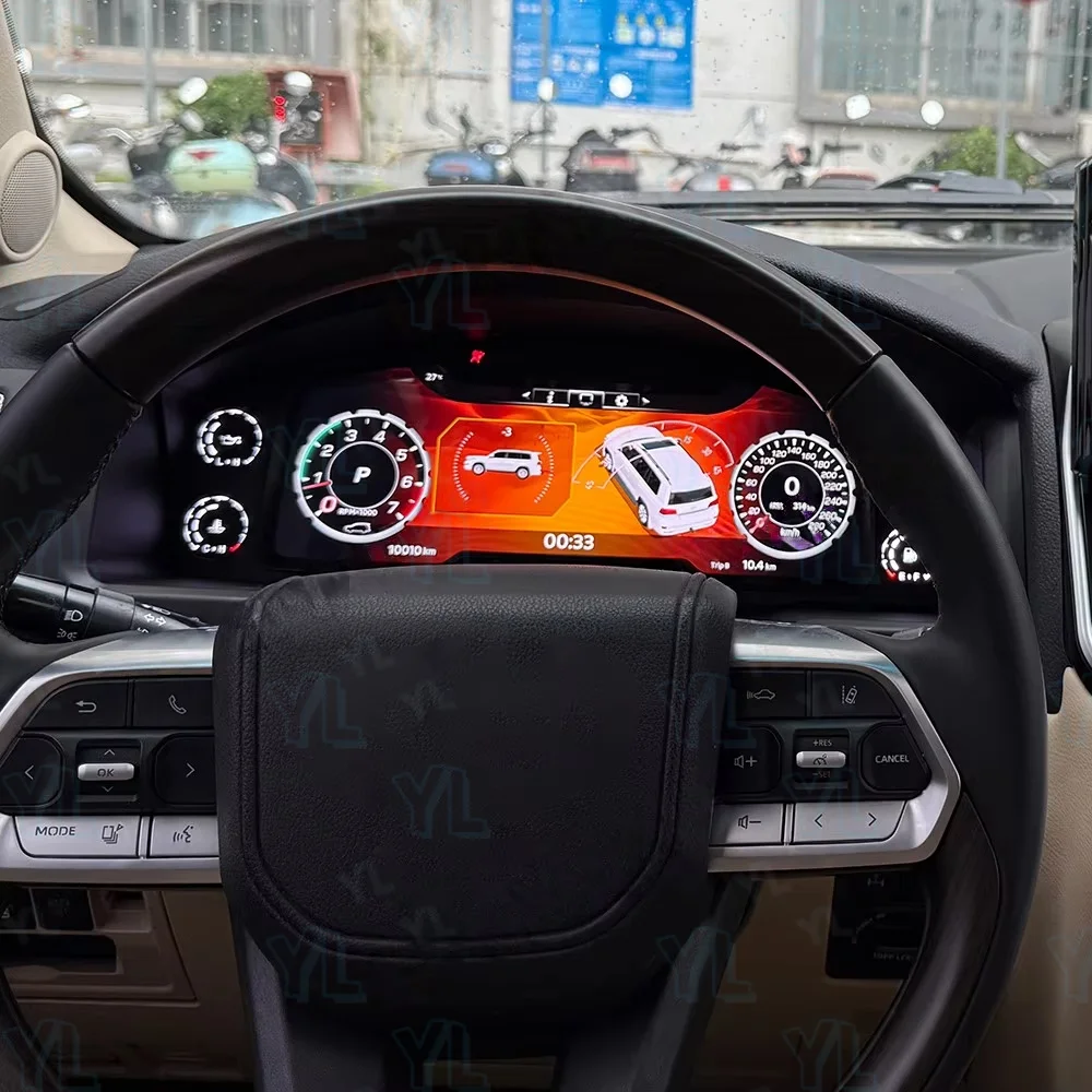 YF Car Digital Cluster For Toyota LandCruiser LC200 2008-2020 LCD Speedometer Multifunctional Instrument Dashboard Linux System