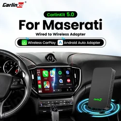 Carlin kit 5,0 Carplay Android Auto Wireless Adapter Dongle für Maserati Ghibli Levante Quattroporte GT Cabrio 2013-2017