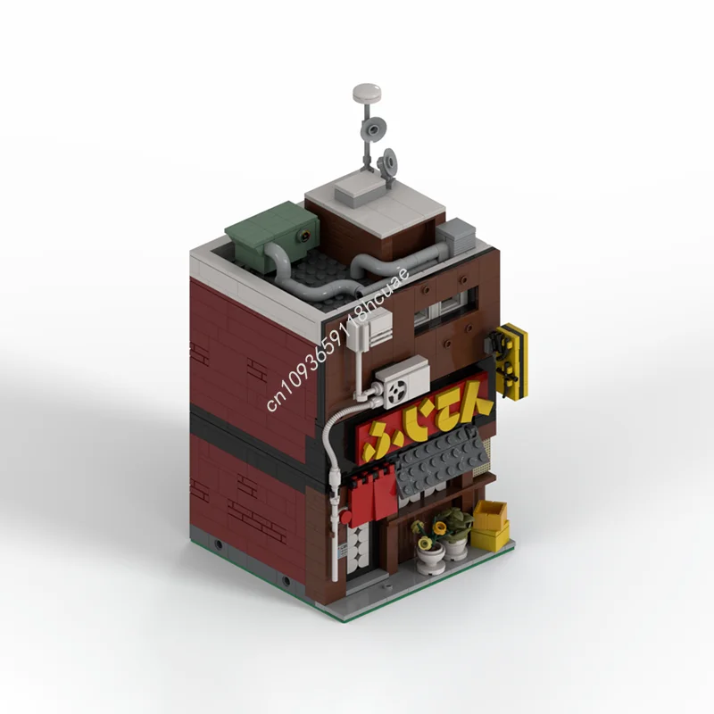 1079 個 MOC シティ日本路地バー模型ビルディングブロック建築クリスマスギフト組み立てるクリエイティブ DIY 教育玩具アイデア