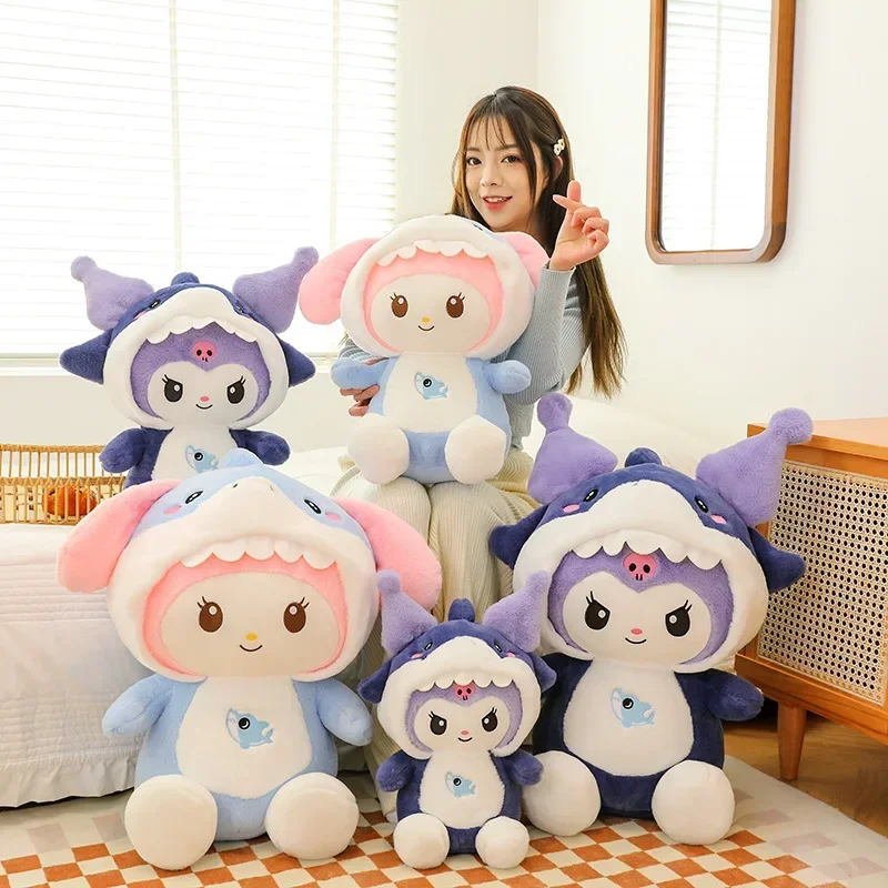 Sanrio-juguetes de peluche de Hello Kitty Kuromi Melody, peluquero, almohada suave, muñecas de peluche, regalo de cumpleaños, regalo de San Valentín