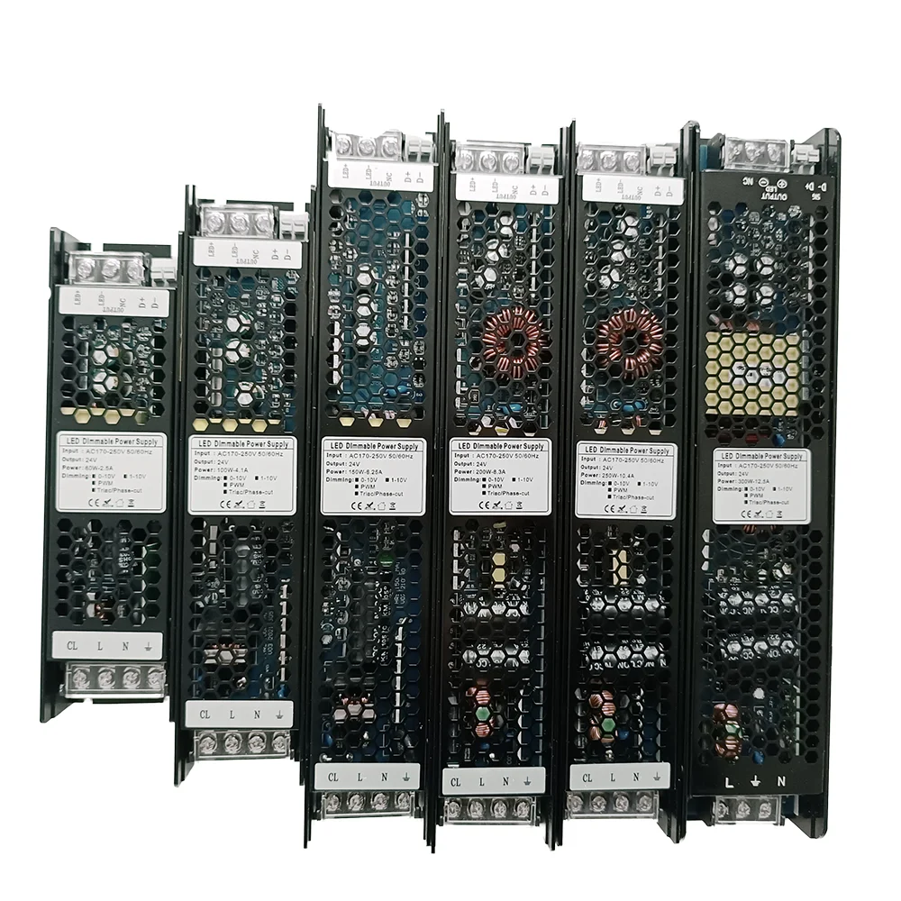 Imagem -03 - Transformador Super Fino 24v 12v 220v Conversor 60w 100w 150w Triac 110v Escurecimento Dcfonte de Alimentação para Módulo Led