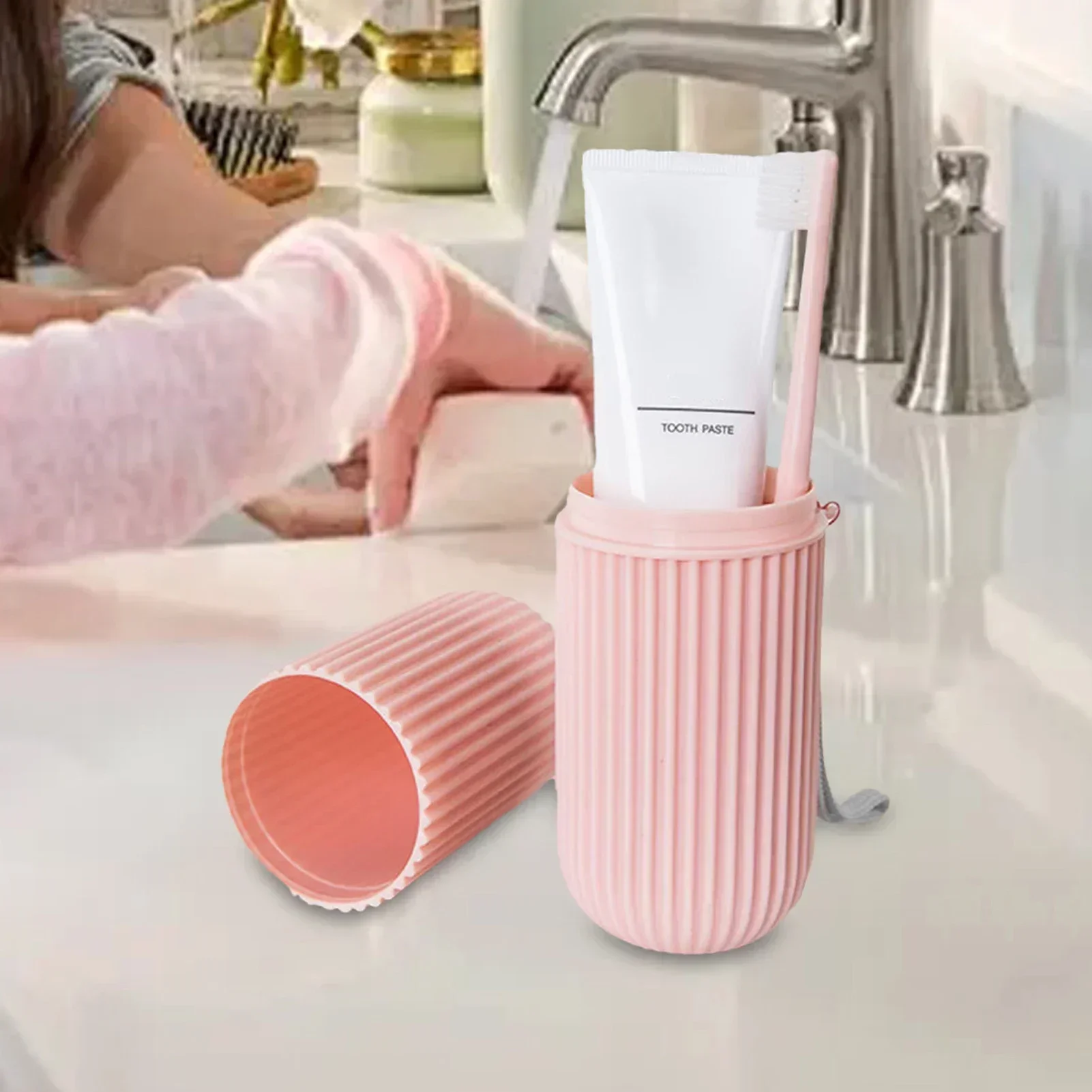 Toothbrush Travel Case Toothbrush Travel Containers Travel Toothbrush Cup Holder For Traveling Bathroom Business Camping School