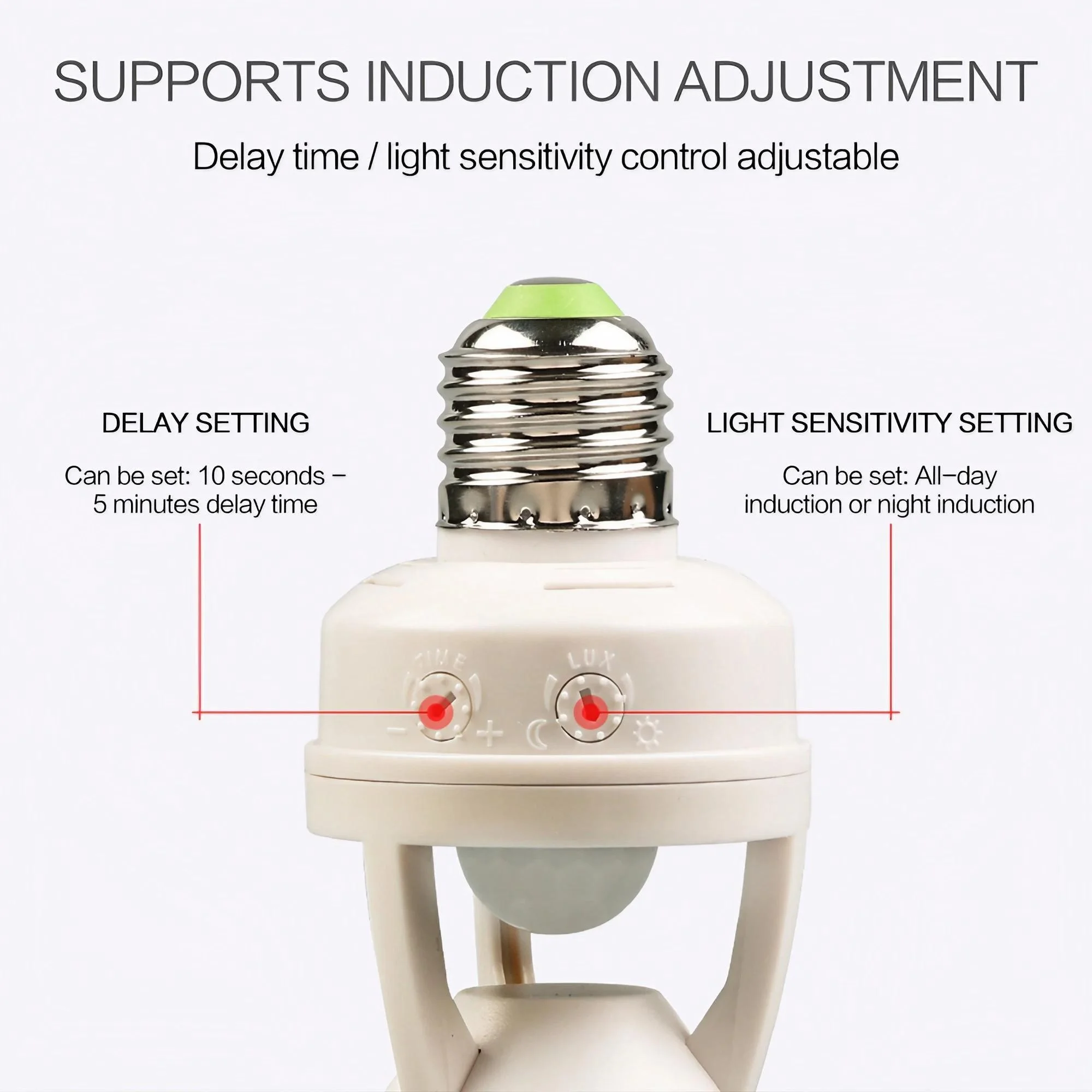 Enhance Your Lighting Experience with Our Smart E27 Bulb with Infrared Motion Sensor Energy-efficient and Adjustable Sensitivity