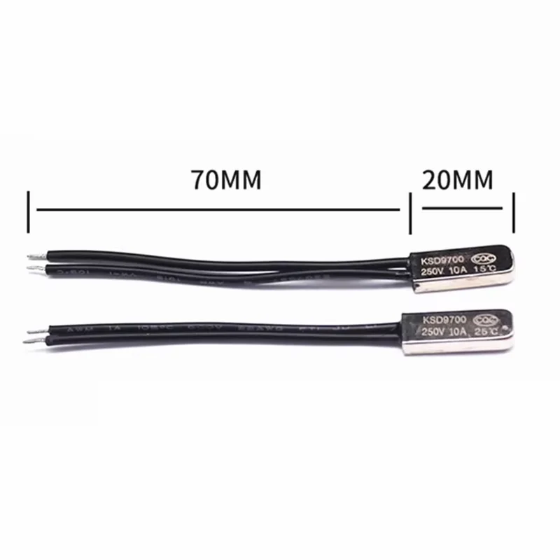 KSD9700 5A250V 40-120 Degree Celsius Normally Closed Open Bimetal Disc Temperature Switch Thermostat Thermal Protector