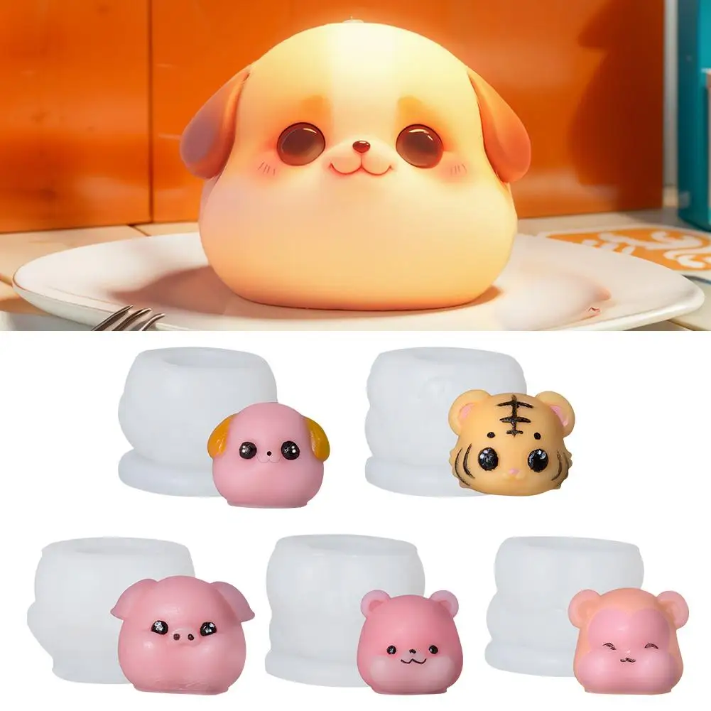 3D 귀여운 우유 푸딩 실리콘 젤리 금형, 무스 금형, DIY 동물 주방 베이킹 젤리 도구, 푸딩 케이크 디저트 U0l0
