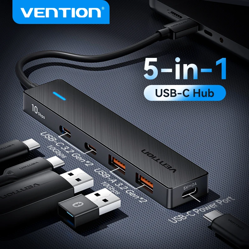 Vention USB C Hub 4 Ports USB Type C to USB 3.2 Hub Splitter Adapter for MacBook Pro iPad Pro Samsung Galaxy Note 10 S10 USB Hub