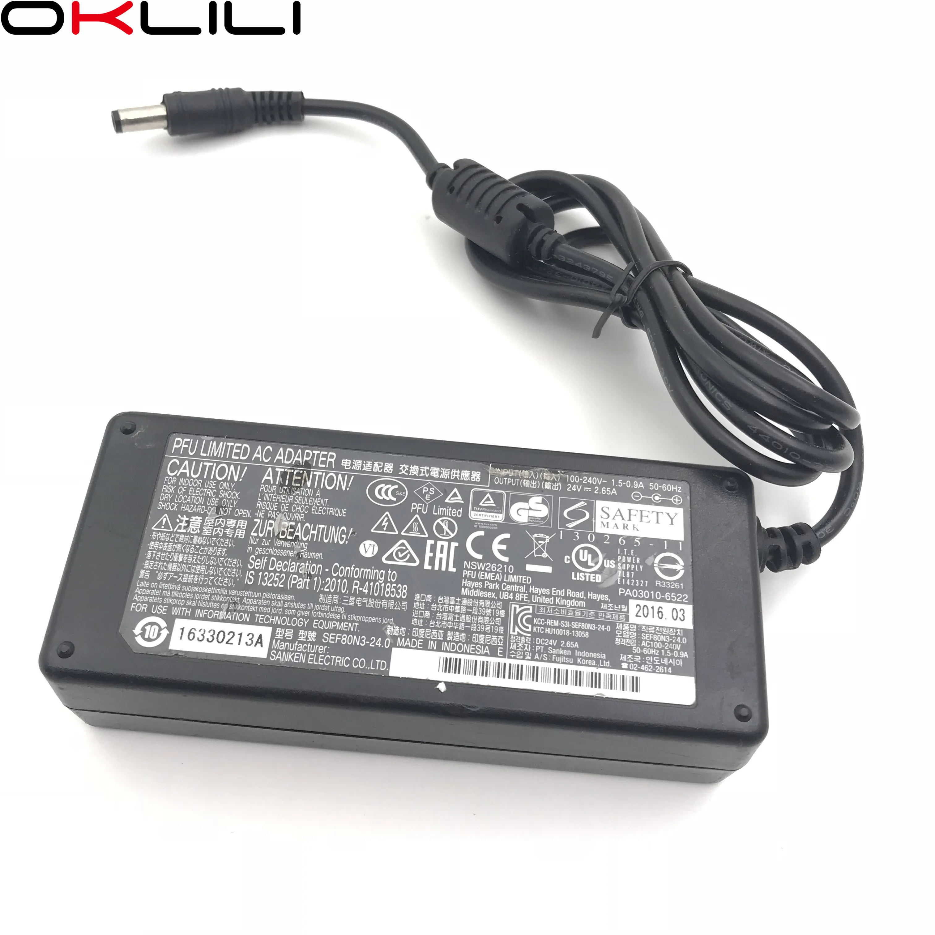 NEW AC Adapter Power Supply for Fujitsu fi-6130 fi-6140 fi-6230 fi-6240 fi-7140 fi-7240 fi-7160 fi-7260 fi-7180 fi-7280 fi-5120