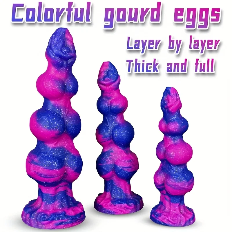 Starry sky monster dildo fantasy 3 knot dildo, soft silicone anal dildo, puppy G-spot dildo with big suction cup gay and lesbian - Image 4