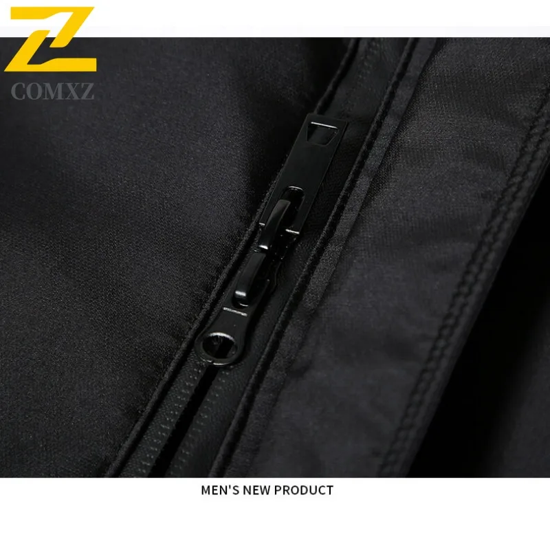 COMXZ 2025 Men Padded Jacket Stylish Hooded Walk Cold-Resistant Feature Ski Trip Parker Coat Street Premium Design Puffer Jacket