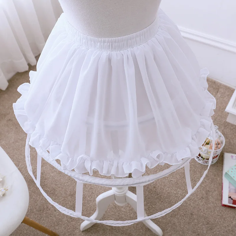 Lolita Crinoline Lolita Bạo Lực Xương Cá Nhộn Nhịp Ba Lớp LỒNG CHIM Crinoline Váy Bên Trong Mặc Hàng Ngày Carmen