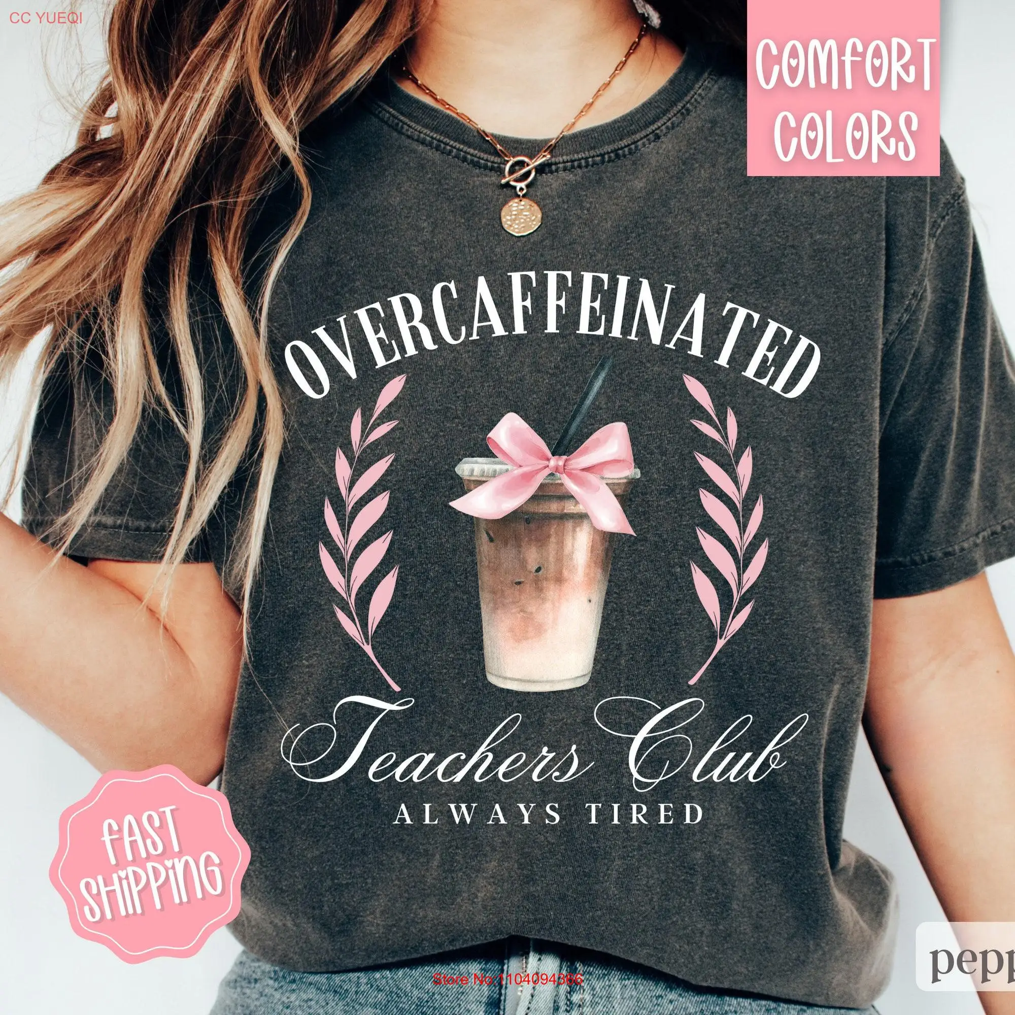 Teacher Social Club T Shirt Coffee Half for Coquette long or short sleeves