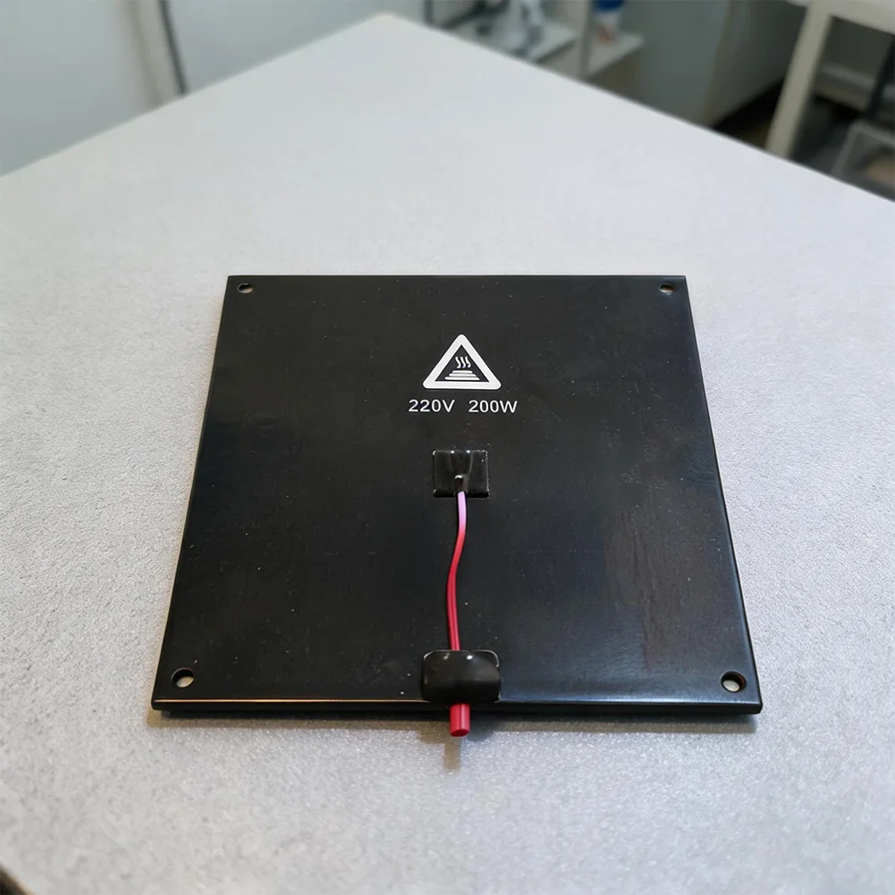 200x200mm 24V Silicone Heated Bed Hard Wearing Hotbed Plate Efficient Heating Replacement Part 3D Printing Spare Accessory Kit