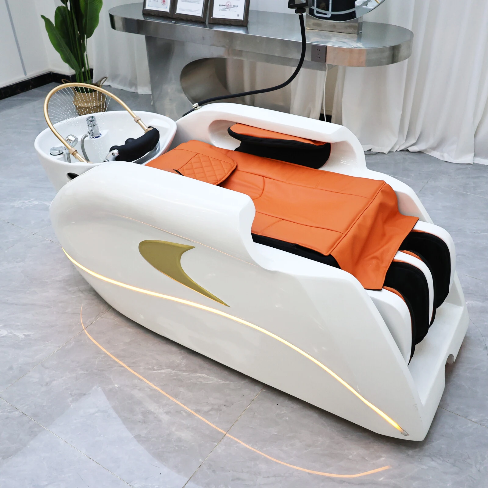 

Hair Salon Shop Fully Automatic Massage Shampoo Bed Barber Shop Commercial Furniture Exclusive for High-end Salon Services