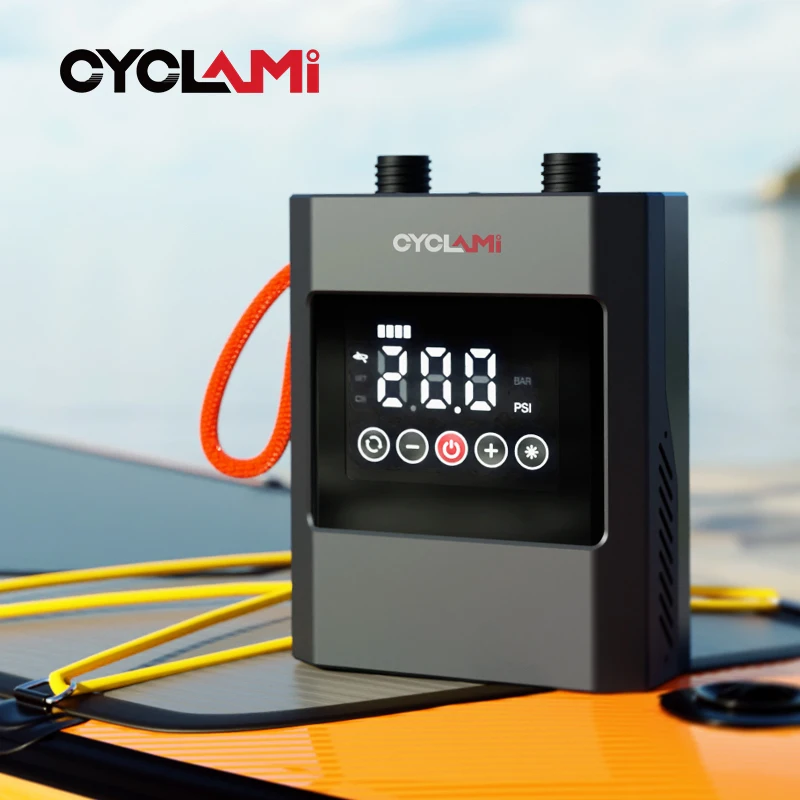 CYCLAMI 20PSI Quick2 SUP Portable Electric Pump Rechargeable Built-in 12000mAh Batteryfor Outdoor Paddleboard Airbed Inflatable