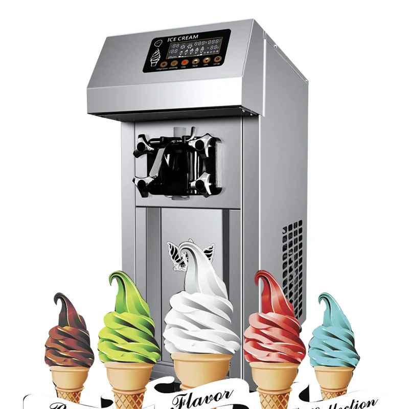 Ice Cream Machine For Cafeteria Coffee Shop Cold Drink Shop Single Head Intelligent Soft Ice Cream Machin