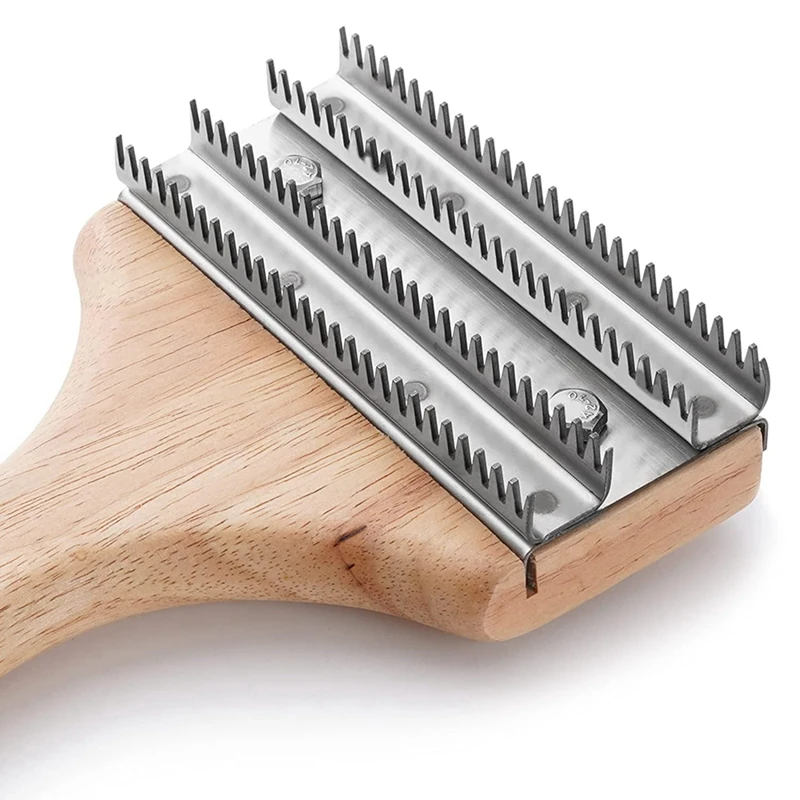 One-Handed 7-3/4 Inch Polishing Wheel Rake for Removing Residual Compounds and Metal From Buffing Wheels-A73M
