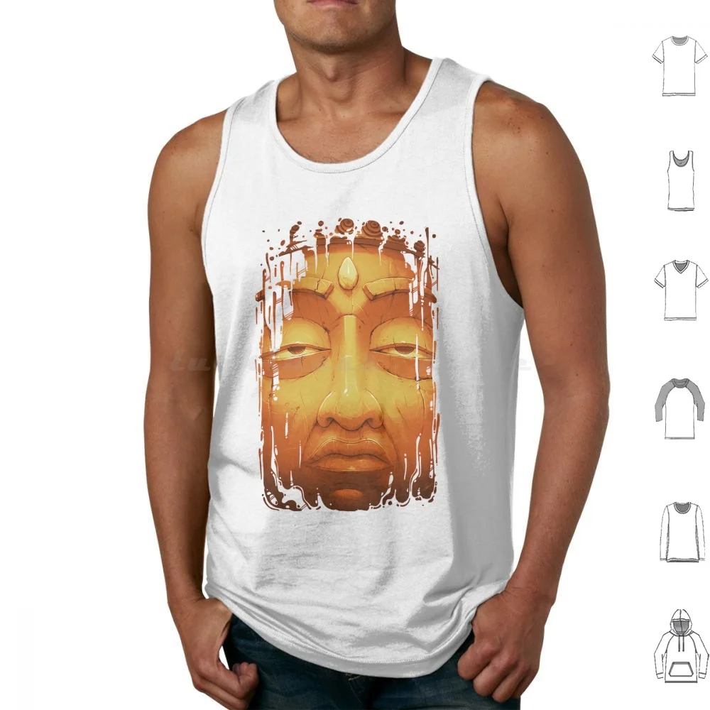 Buddha Ii Tank Tops Vest Sleeveless Ohm Monk Buddha Budhism Spirit Spirituality Inner God Journey Stone Mystery Secret Past