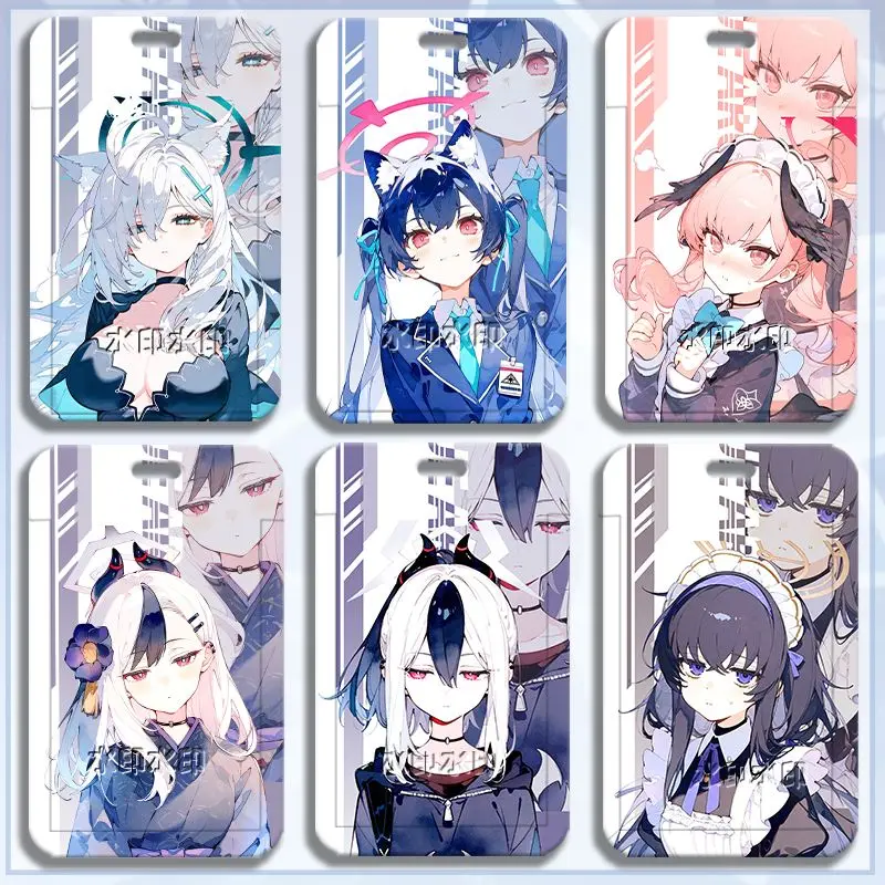 Blue Archive Hayase Yūka Takanashi Hoshino Cosplay Anime Lanyard Student Meal Card Access Card Protective Sleeve Pendant Gift