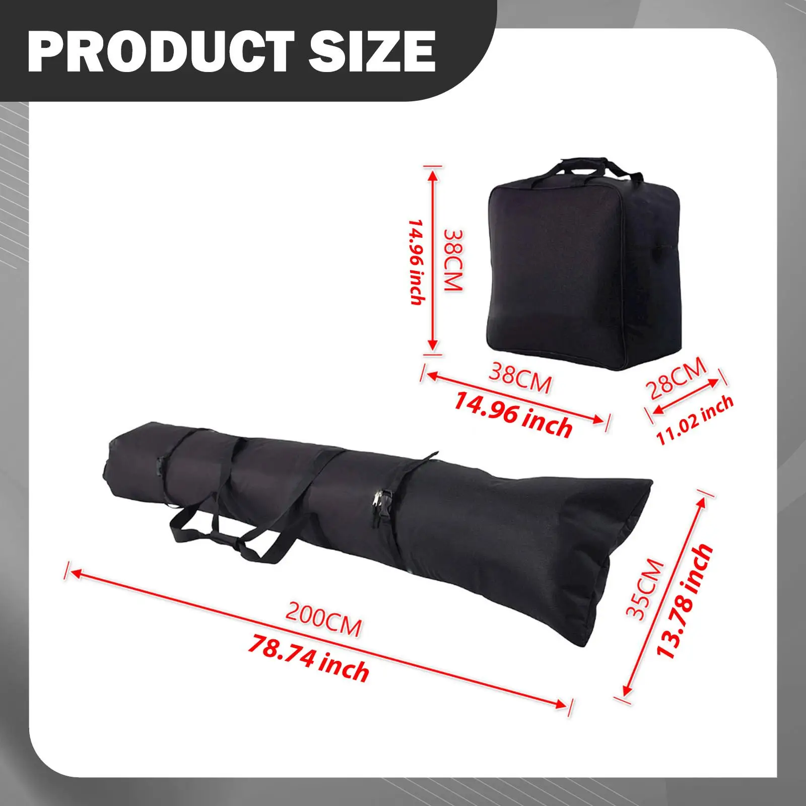 

Ski Boot and Helmet Bag Waterproof Oxford Cloth Snowboard Gear Carrier Large Capacity Storage for Winter Outdoor Sports