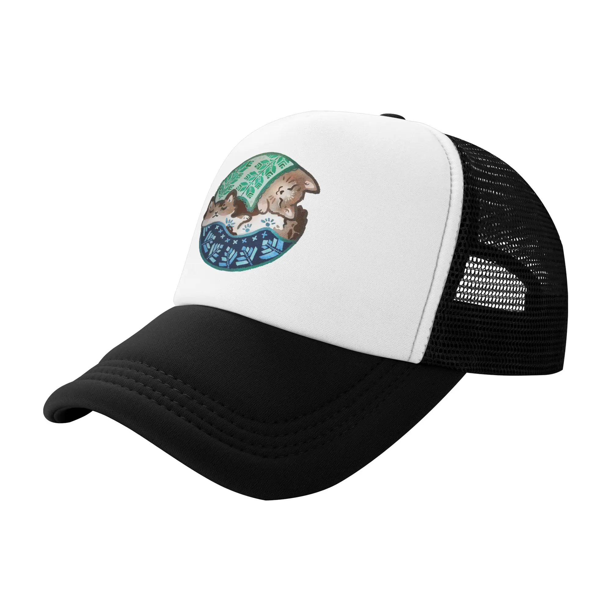 Palestine Cute Cat Mesh Baseball Caps Adult Casual Sun Hats  Hats Adjustable Summer Trucker Cap view 2