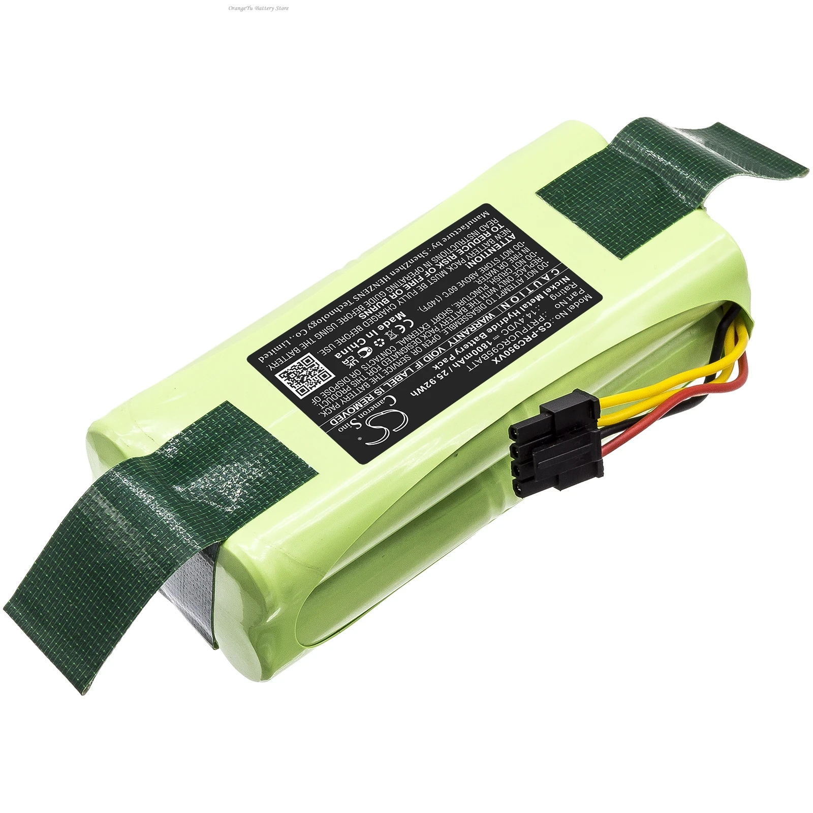 Replacement 14.4V 1800mAh Battery for Ursus Trotter Excellenza, For Pure Clean/SereneLife PUCRC95, For Pyle PUCRC95 PUCRC96B