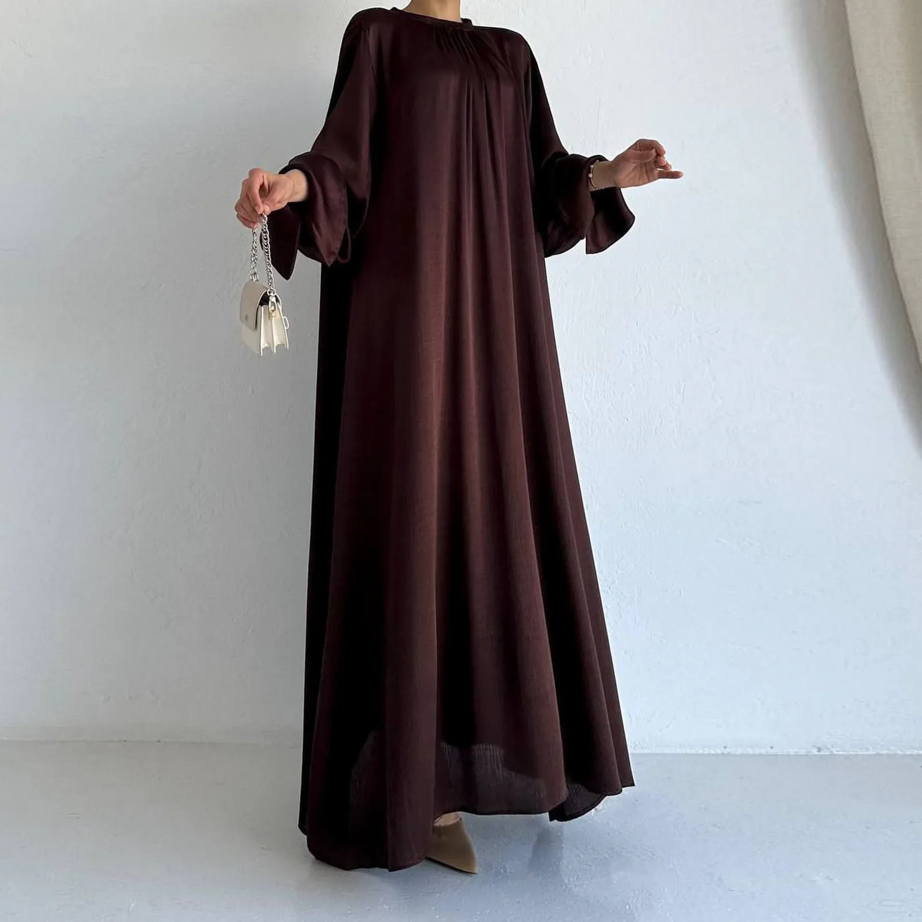 UNI 2024 Muslimisches bescheidenes Frauenkleid Saudi-Arabien Eid Dubai Abaya Luxus Islam Urlaub Party Jalabiya Robe Neues Türkei schlichtes Kleid