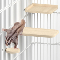 Chinchilla Wooden Platform Set Chinchilla Cage Platform Small Animals Cage Accessories for Squirrel Gerbil Suger Glider Hamsters