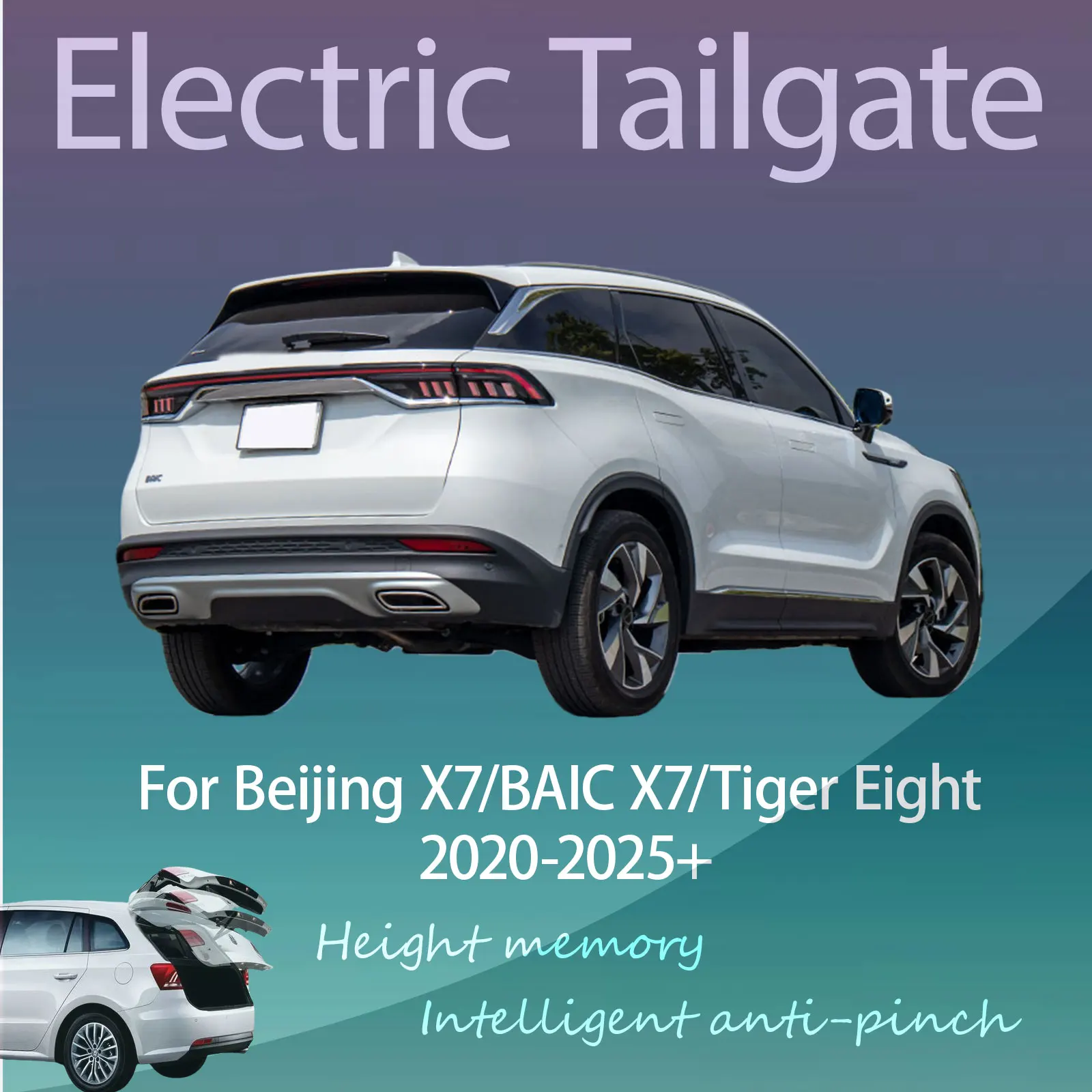 

For Beijing X7/BAIC X7/Tiger Eight 2020-2025+ Electric Tailgate with Sensor Trunk Anti-pinch Memory Height Intelligent Operation
