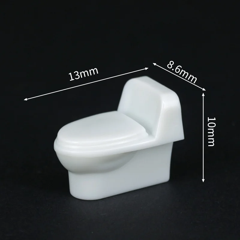 10 Teile/los Simulation Mini Maßstab 1:50 Wc Closes/Stuhl Modell DIY Indoor Badezimmer Szene Layout Materialien Diorama Kit – Detail 2