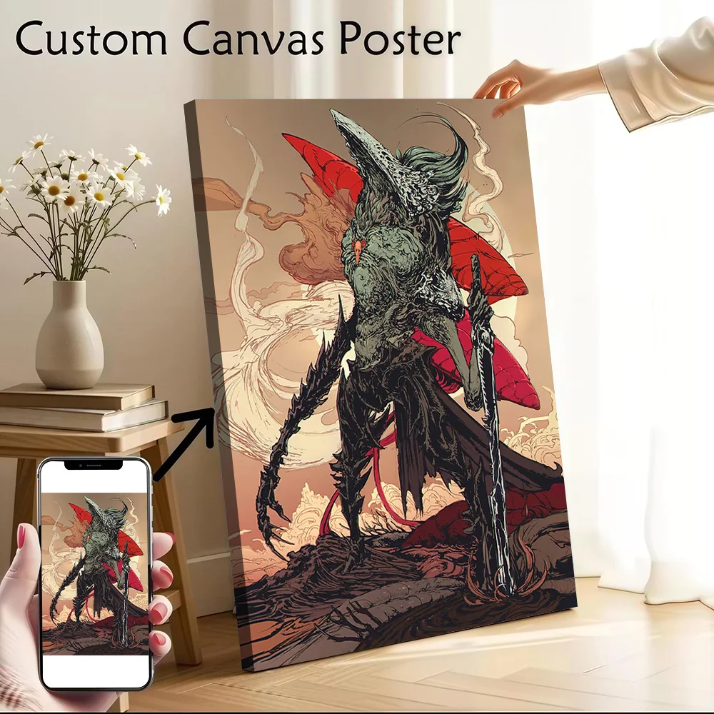 Demon Worshiper Canvas Print Perfect Gift for Fans Lovers Personalized Wall Art Poster for Man's Room Decoration Vintage Decor