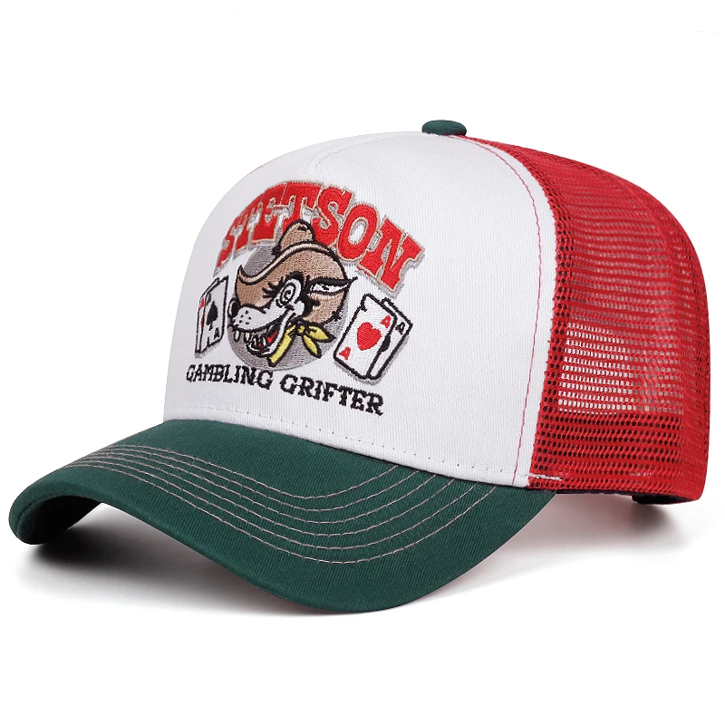 2025 Personalized New Baseball Hat STETSON Wolf Head Poker Truck Hat Street HipHop Hat Daily Casual Wear Sunshade Net Hat Unisex view 5