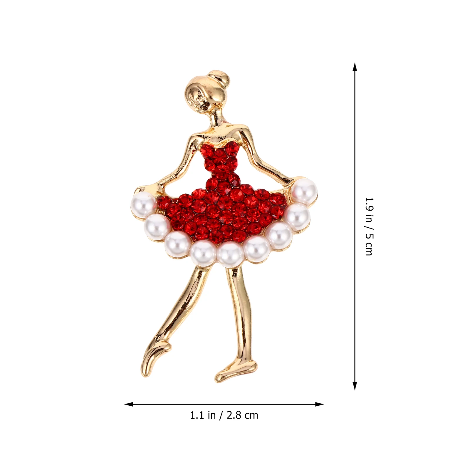 

Ballet Girl Shaped Brooch Rhinestone Embellished Clothing Accessories Elegant Ballet Dancer Breastpin Fashion Gift