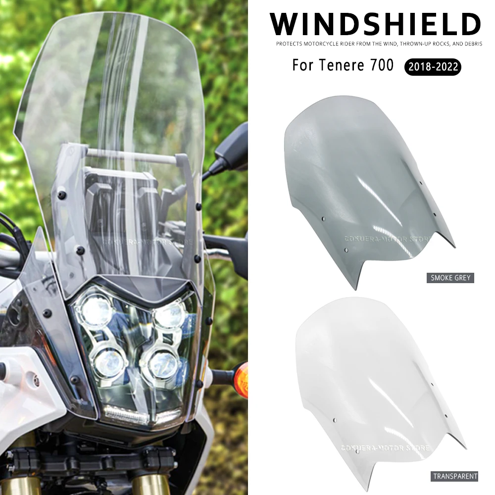 

Motorcycle Accessories Windscreen Windshield Deflectors For Yamaha TENERE 700 XTZ 700 2018-2022