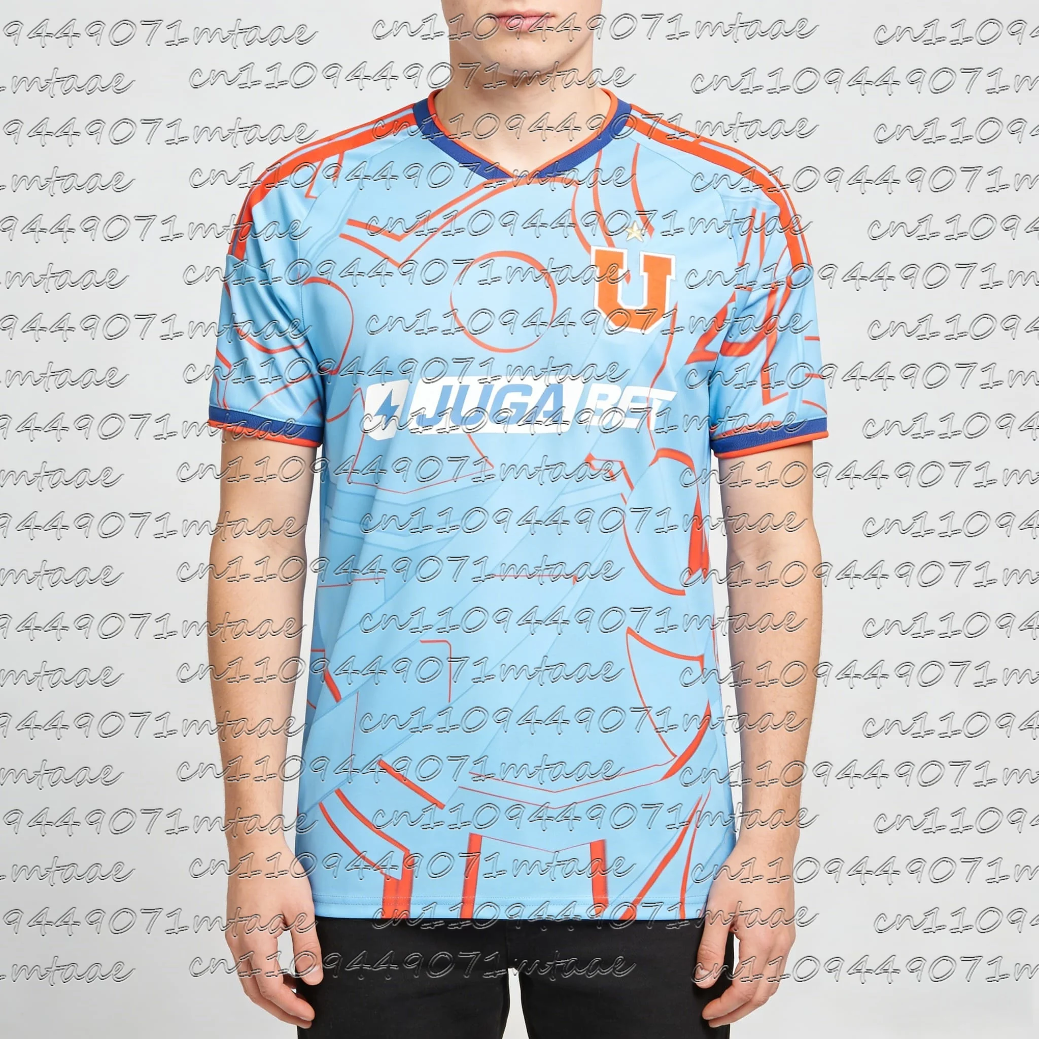 2026 New Jersey 3D Sports Universidad De Chile Special Edition Soccer Jersey – Blue Red Geometric Pattern Tees