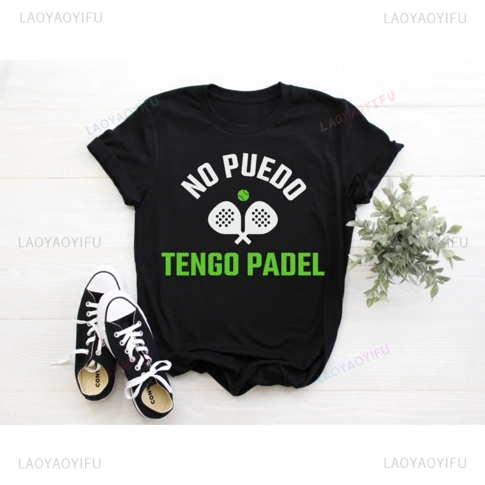 No Puedo Tengo Padel juego camiseta Casual moda suelta manga corta Hip Hop Harajuku ropa de calle Y2k respirar comodidad hombre camiseta
