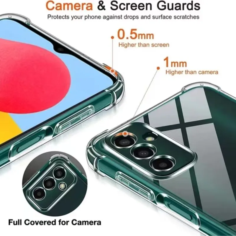 1.5MM Thick Air-Bag For Samsung Galaxy A15 A05 A05S A25 A35 A55 A13 A23 A33 A53 A73 A04 A04S A14 A24 A34 A54 5G Clear Case Cover