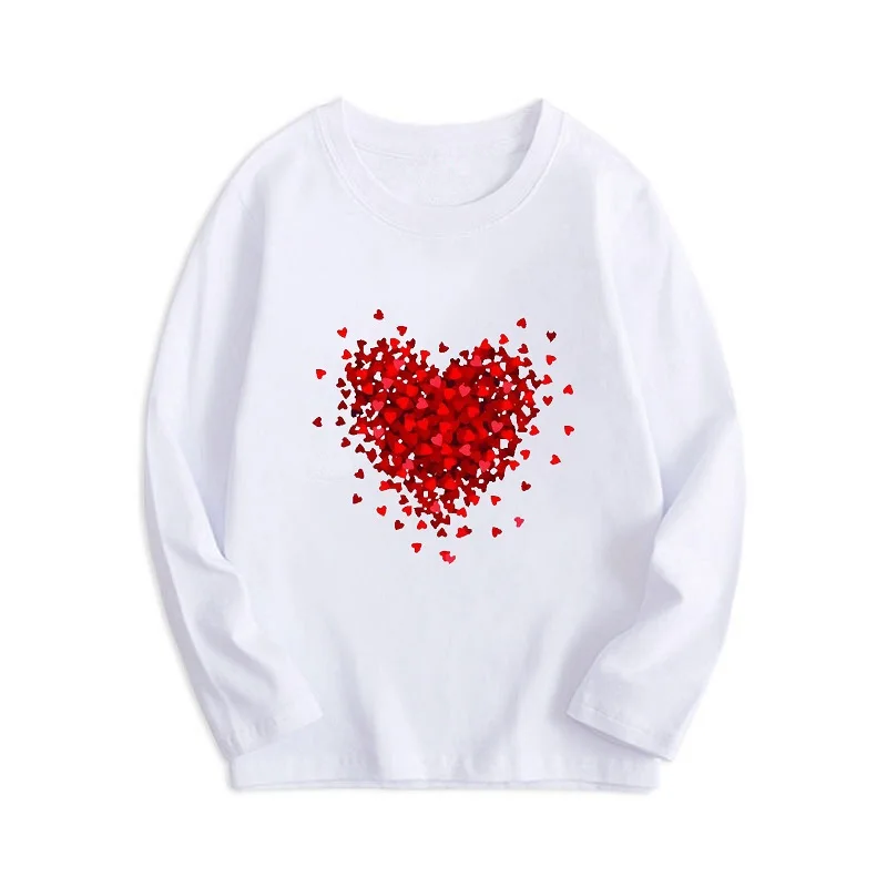 Girls' long-sleeved 2026 Spring printed children's long-sleeved T-shirt breathable round neck bottoming shirt