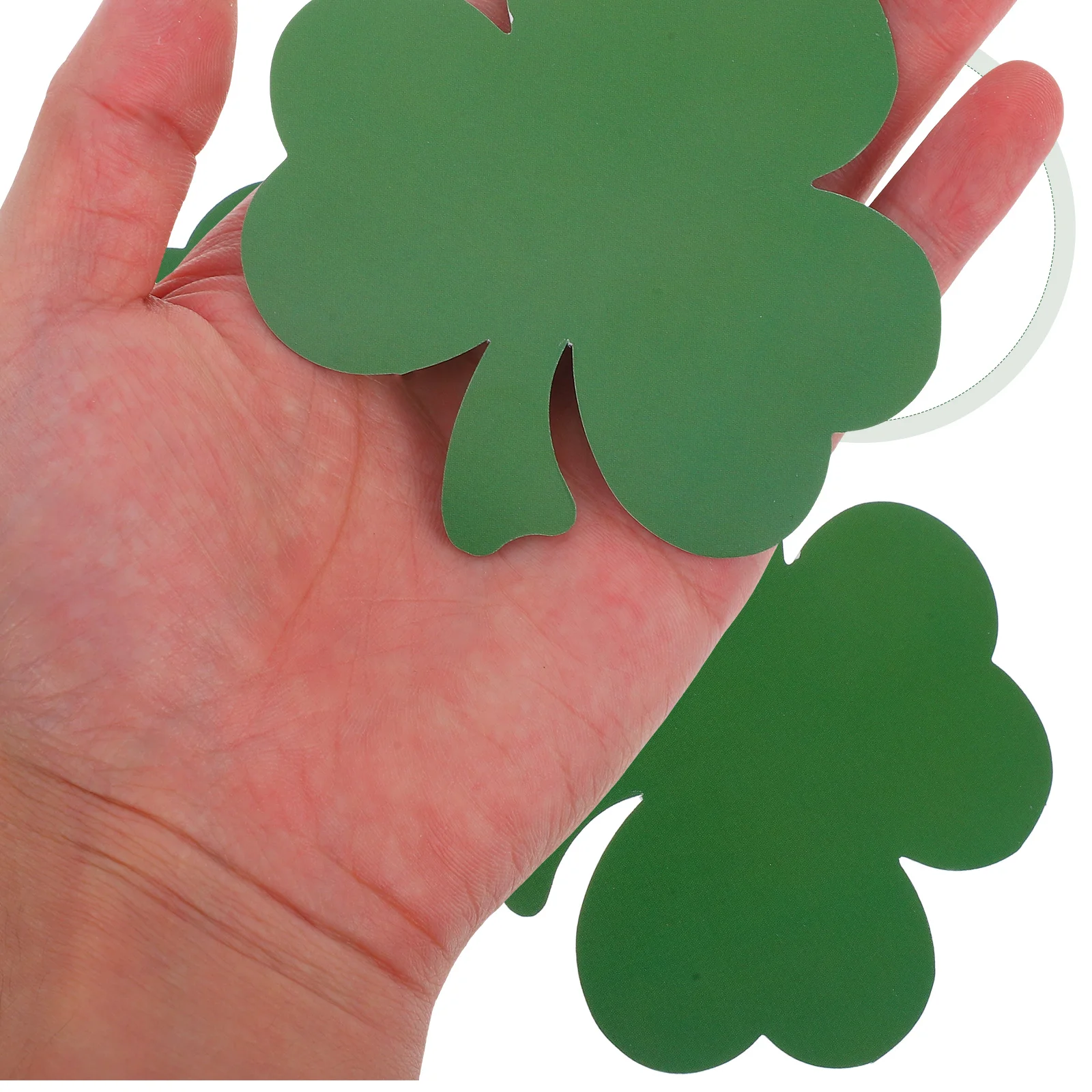 40 Pcs Green Ornaments Handwritten Card Cards for Teachers Spring Shamrock Centerpiece Dark Child